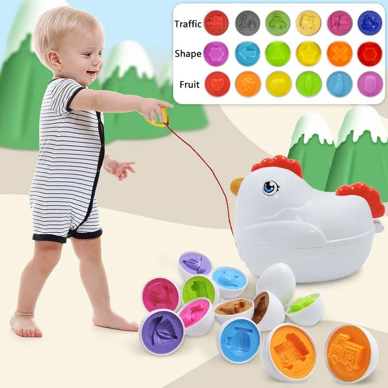 Montessori Former och Färger Kyckling