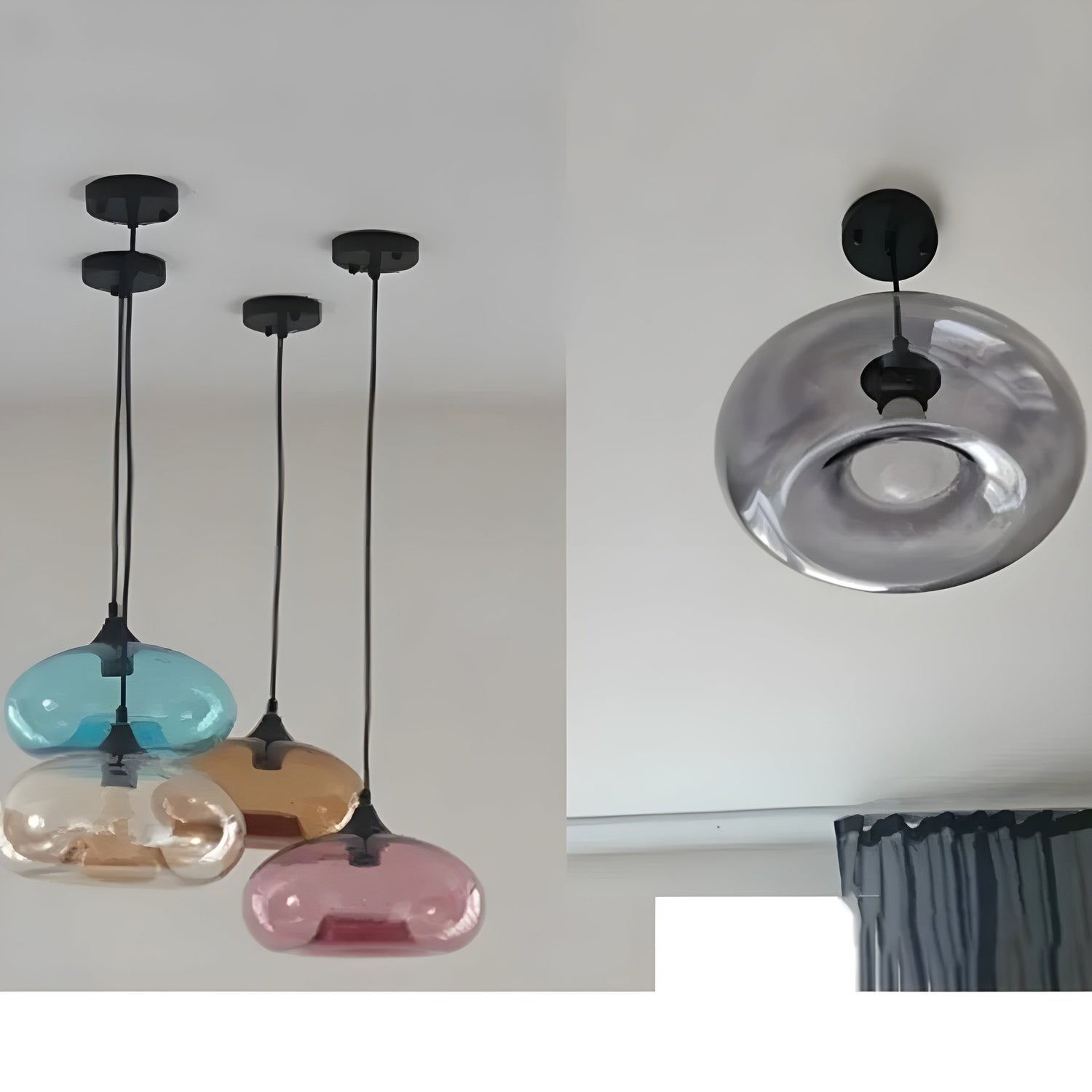 Färgglad glaspendellampa – Modern nordisk belysning för mysiga rum