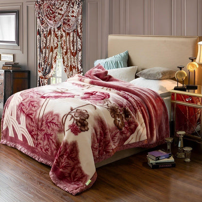 PlushDream Filt - Mjuk Fuskpäls Mikrofiber Dubbel Lager Plyschfilt