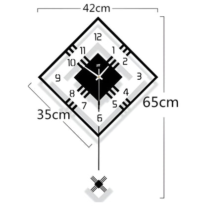 3DMinimalist Klocka - Minimalistisk Nordisk Fyrkantig Heminredning Väckarklocka
