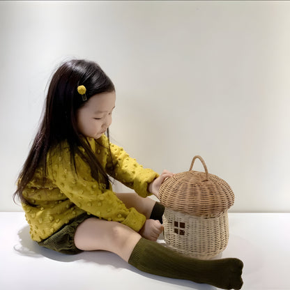 SunnySprout Korg - Rattanfällande Svampkorg