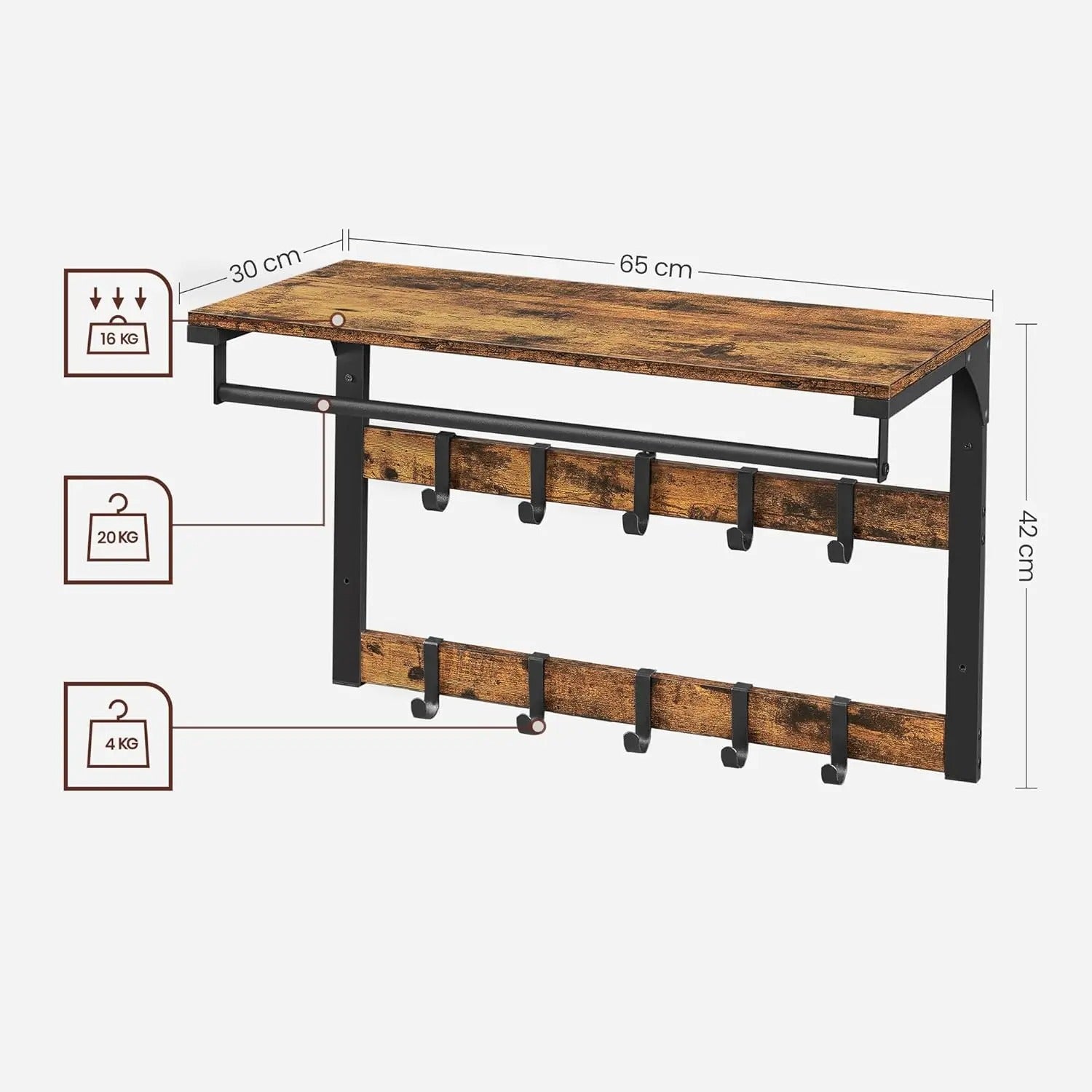 RackFusion Hook – Vasagle Väggskåp med Krokar