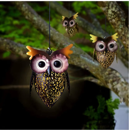 LumiOwl Light - Solcellsdriven Hängande Uggleljus