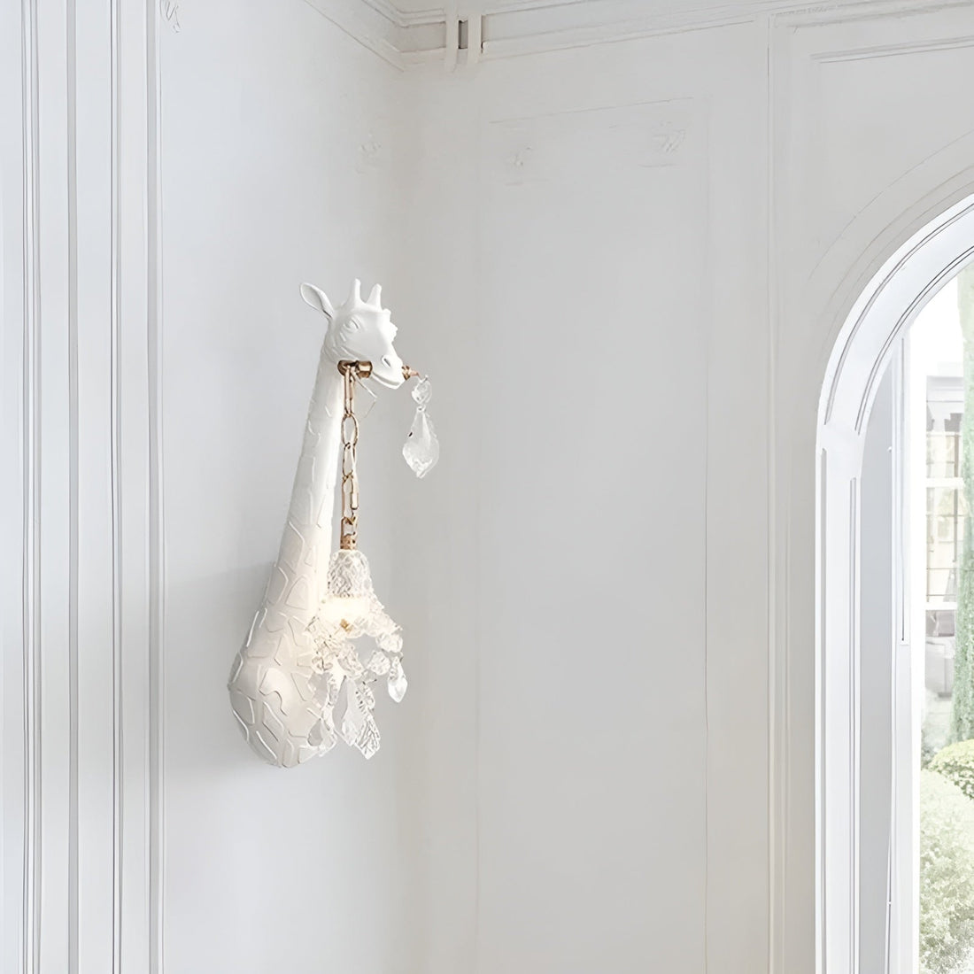 Carvallo - Giraffformat LED-vägglampa med mjukt, varmt ljus för unik inredning