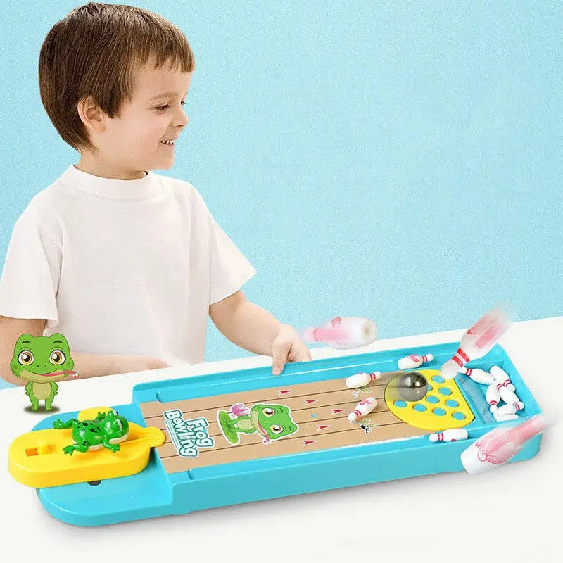 Jumping Frog Bowling Alley - Främjar motoriska färdigheter - Mini bowlinghall