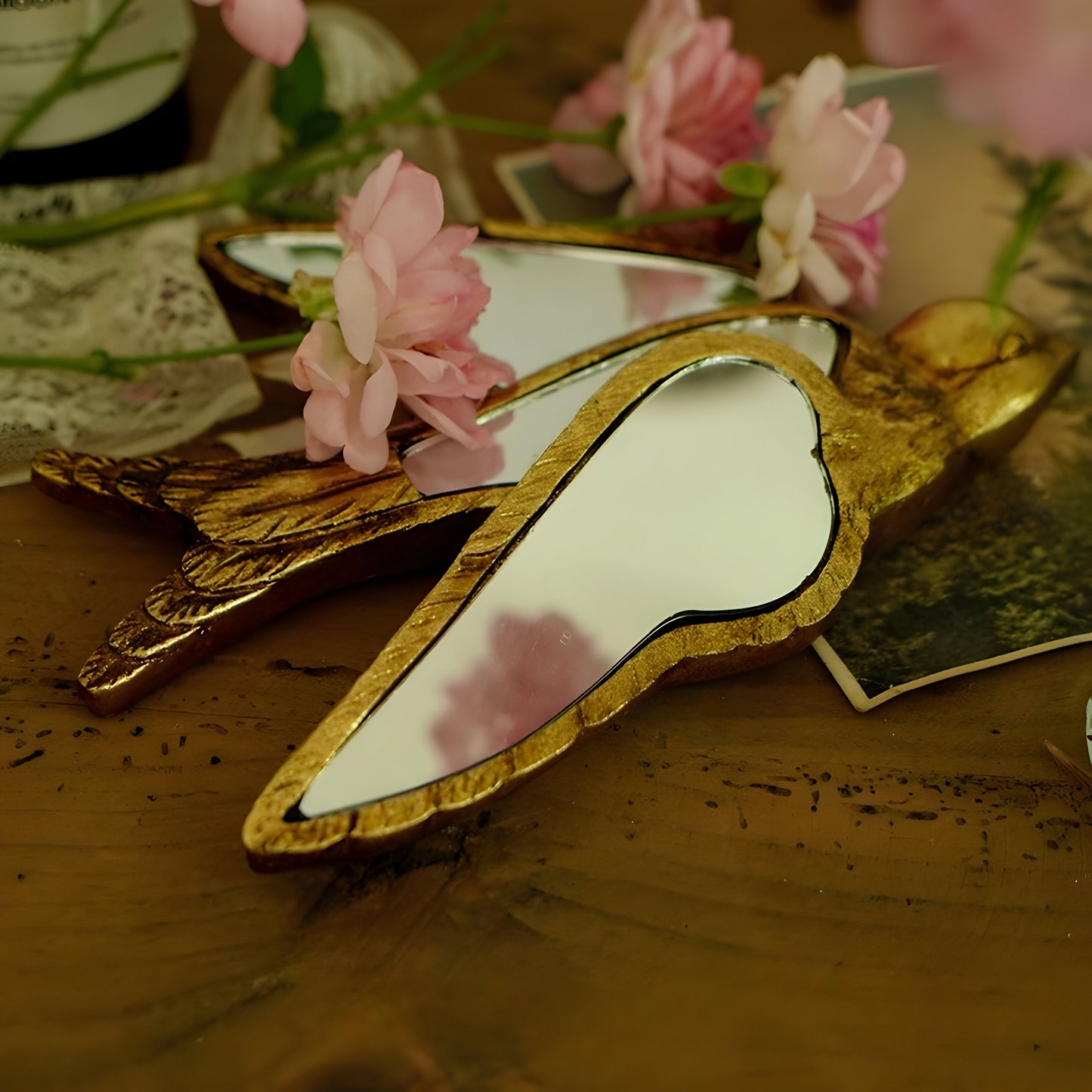 GildedWings Spegel – Dekorativ Vintage Skogsspegel