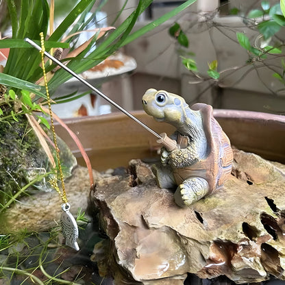 TurtleTide Staty - Dekorativ Sköldpadda Trädgårdsstaty