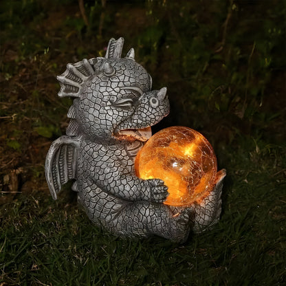 DragonHaven Lampa - Drakskulptur LED-bordslampa