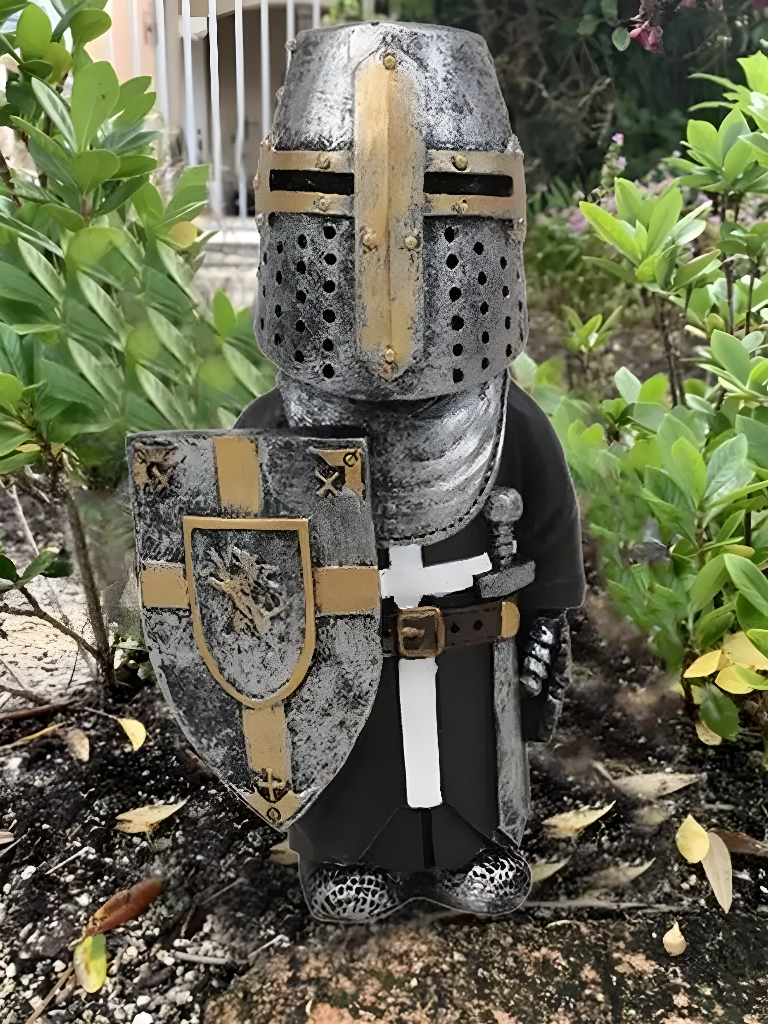 NobleKnight Staty - Miniatyr Riddare Trädgårdsstaty