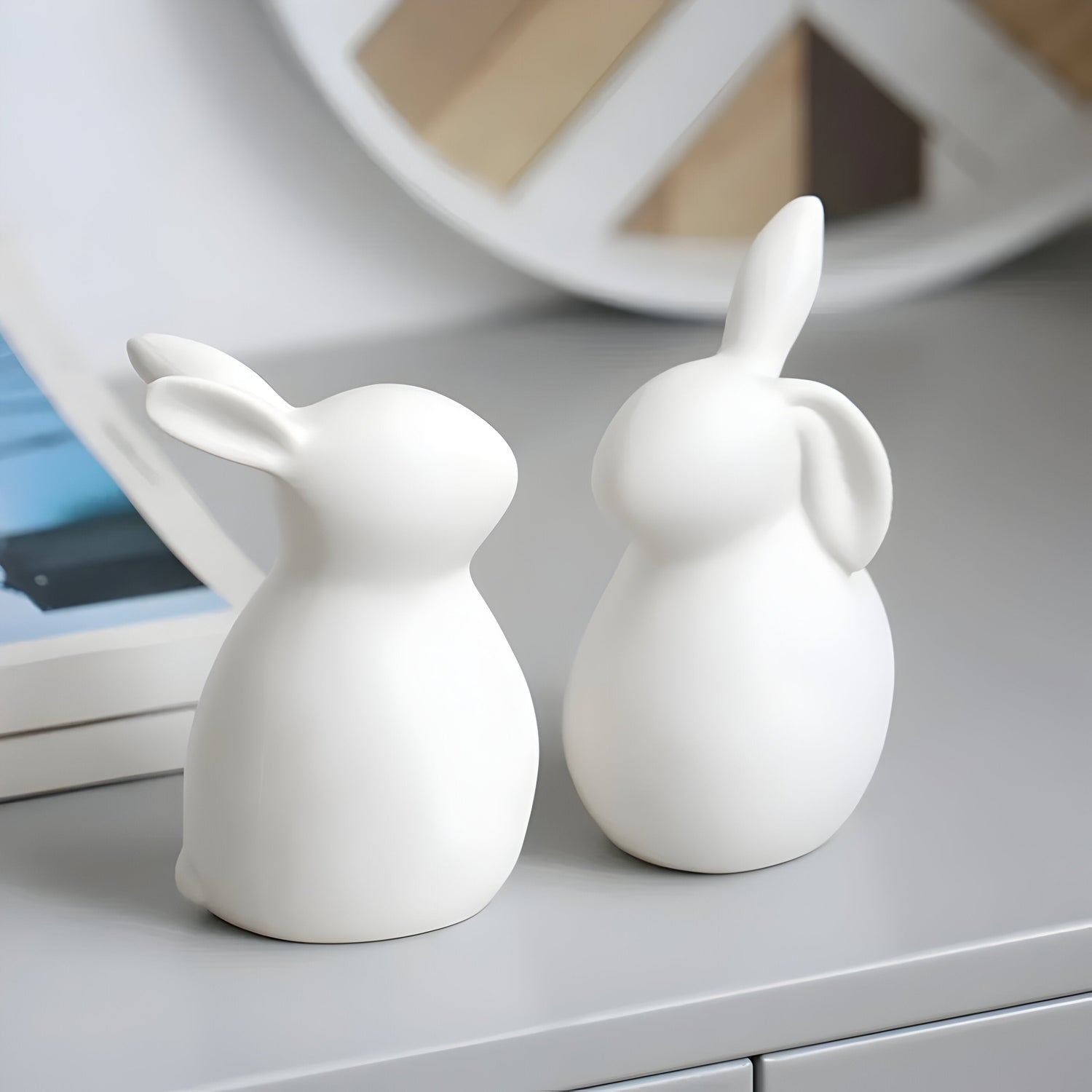 SnowBunny Dekor – Nordisk Keramisk Kanin Dekoration