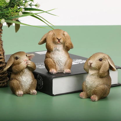 HushBunny Figur - Dekorativt Kaninset i Harz
