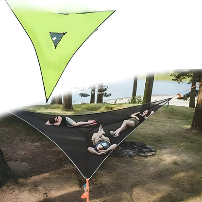 Flera-personers-hängmatta – Bekväm och stabil | Perfekt för trädgård &amp; camping