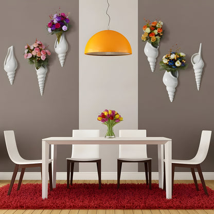 PearlShell Vas - Modern Vit Keramisk Snäcka Blomvas