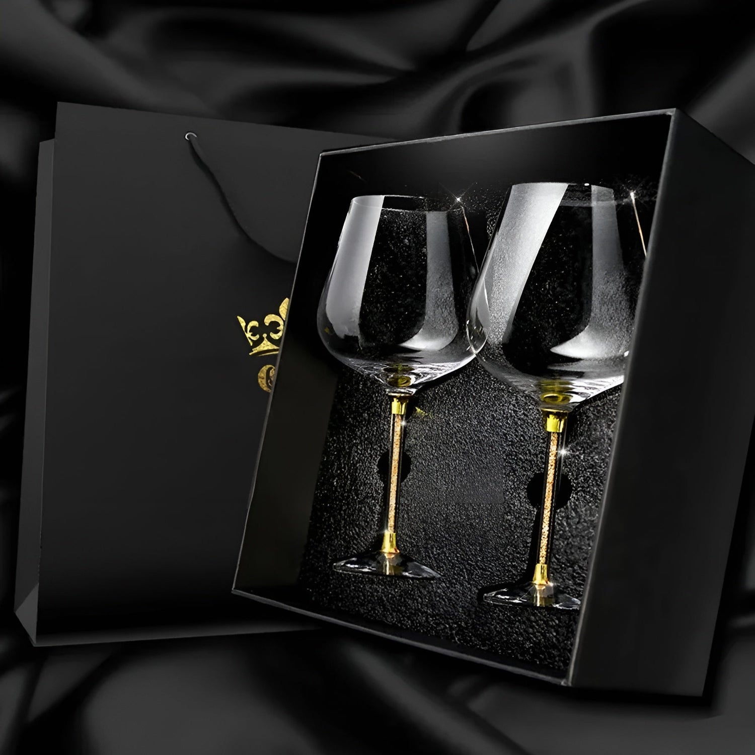 Kristallglas i 2-pack – Eleganta vinglas | Höga &amp; Lyxiga för fester &amp; evenemang