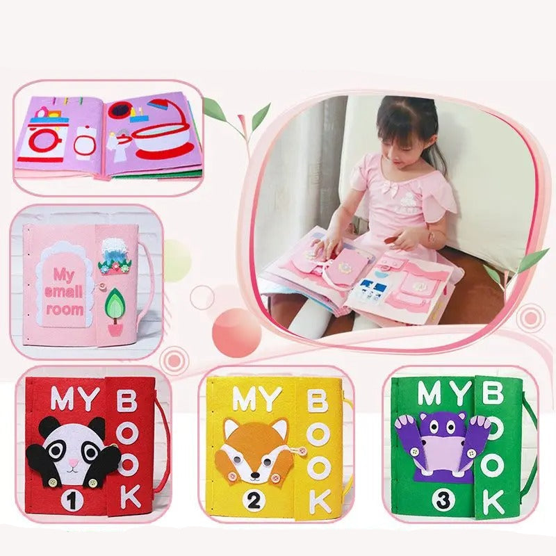 Montessori Aktivitetsböcker Gjorda av Nålfilt