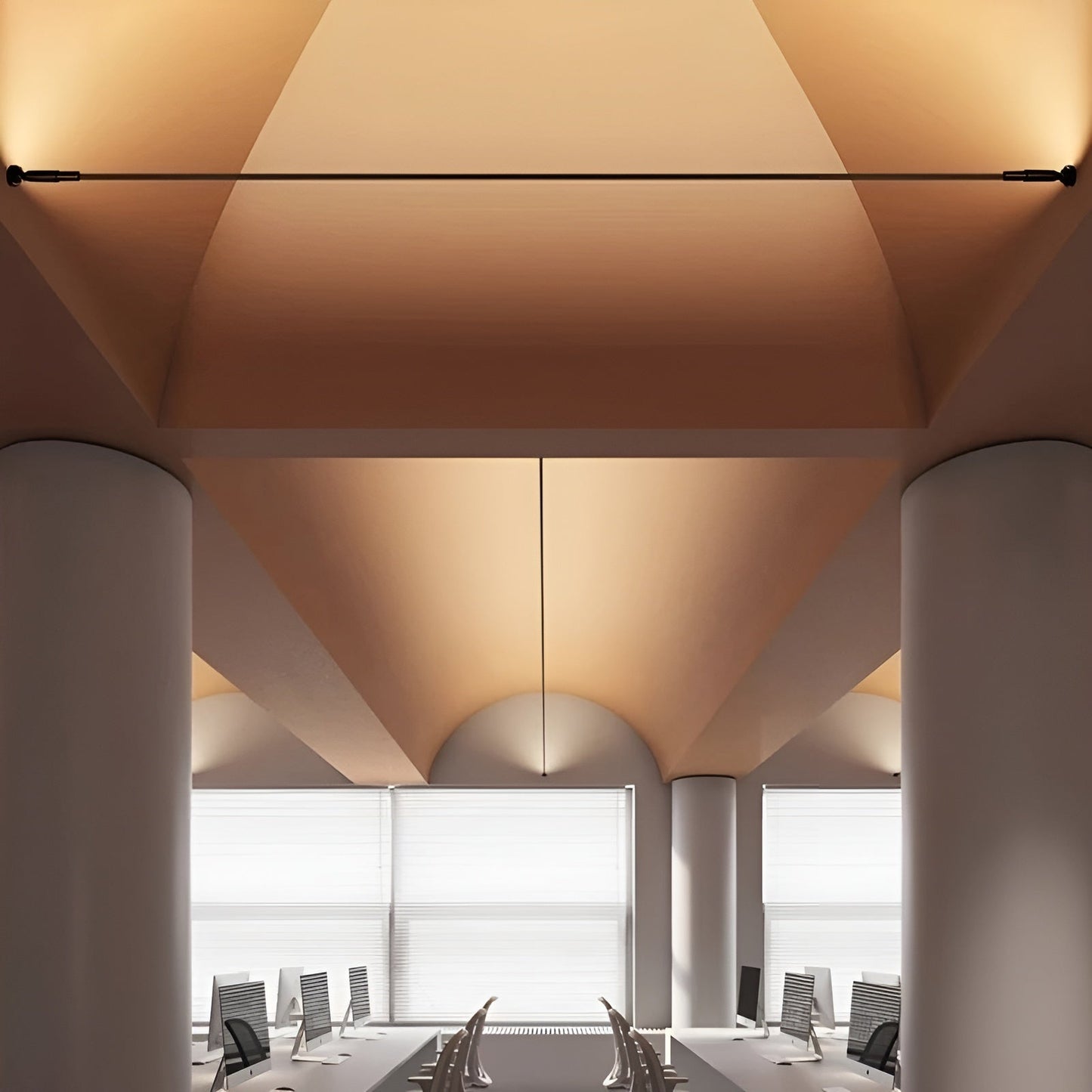 LED-vägglampa i linjärt design – Slank design i stål | För vardagsrum och sovrum