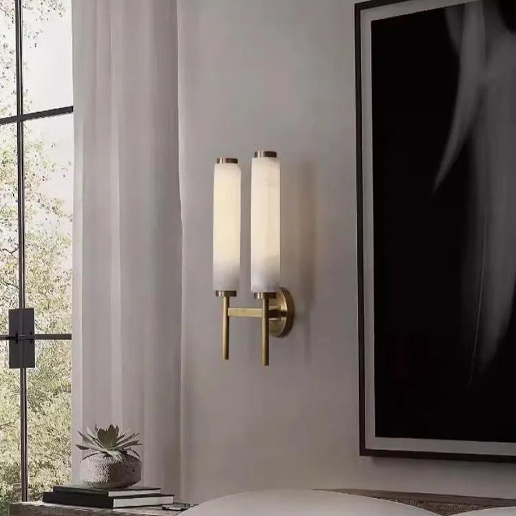 Modern marmor vägglampa