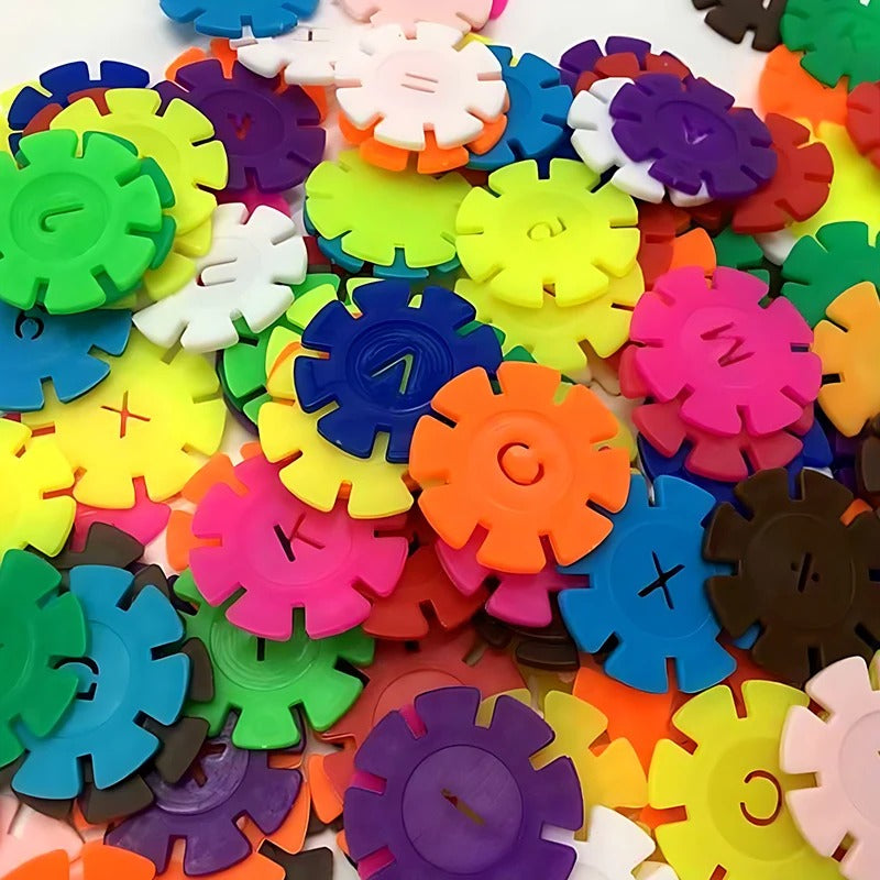 Flakes-formade Montessori Bygg Block