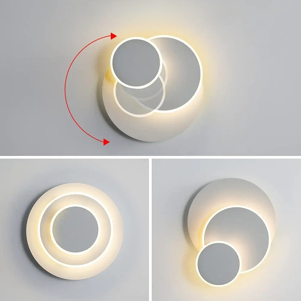 LED-vägglampa i modern design – 3-i-1 dekorationslampa &amp; vridbar | Inredningsbelysning