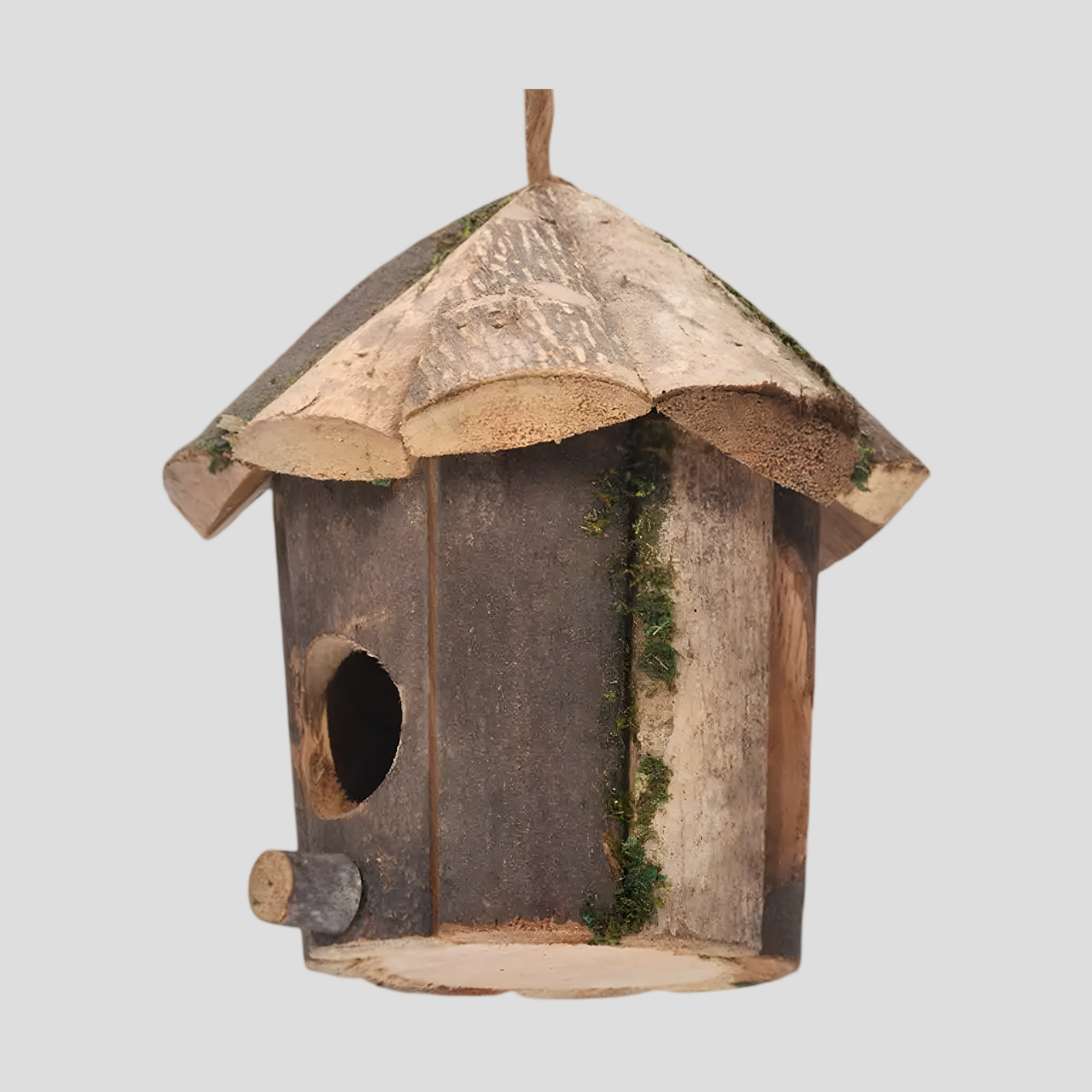 RusticWing Boet - Utomhus Hängande Trä Fågel Bo