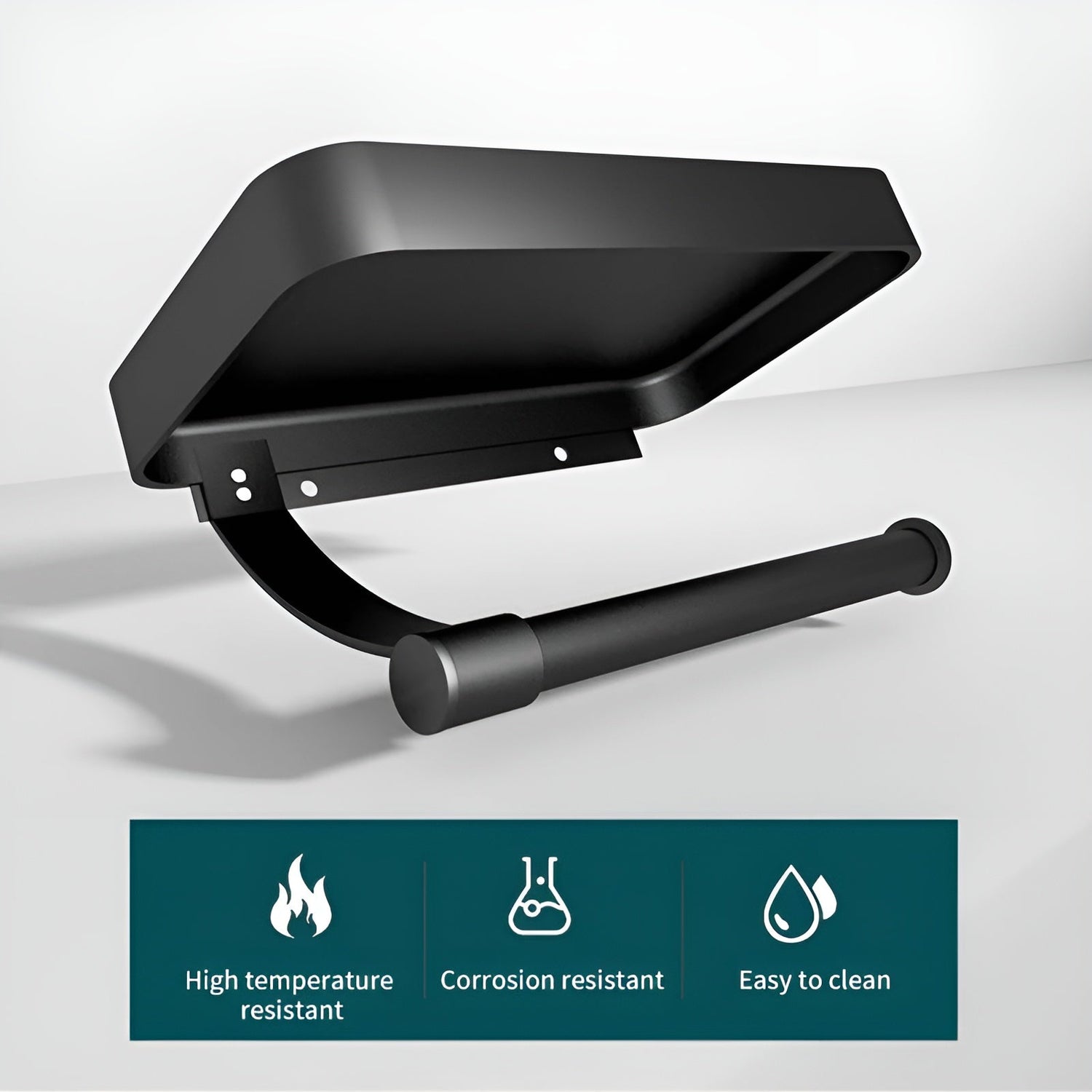 Toalettpapperhållare – Självhäftande &amp; Inga borrningar | Modern badrumsaccessoar