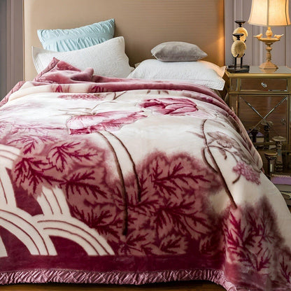 PlushDream Filt - Mjuk Fuskpäls Mikrofiber Dubbel Lager Plyschfilt