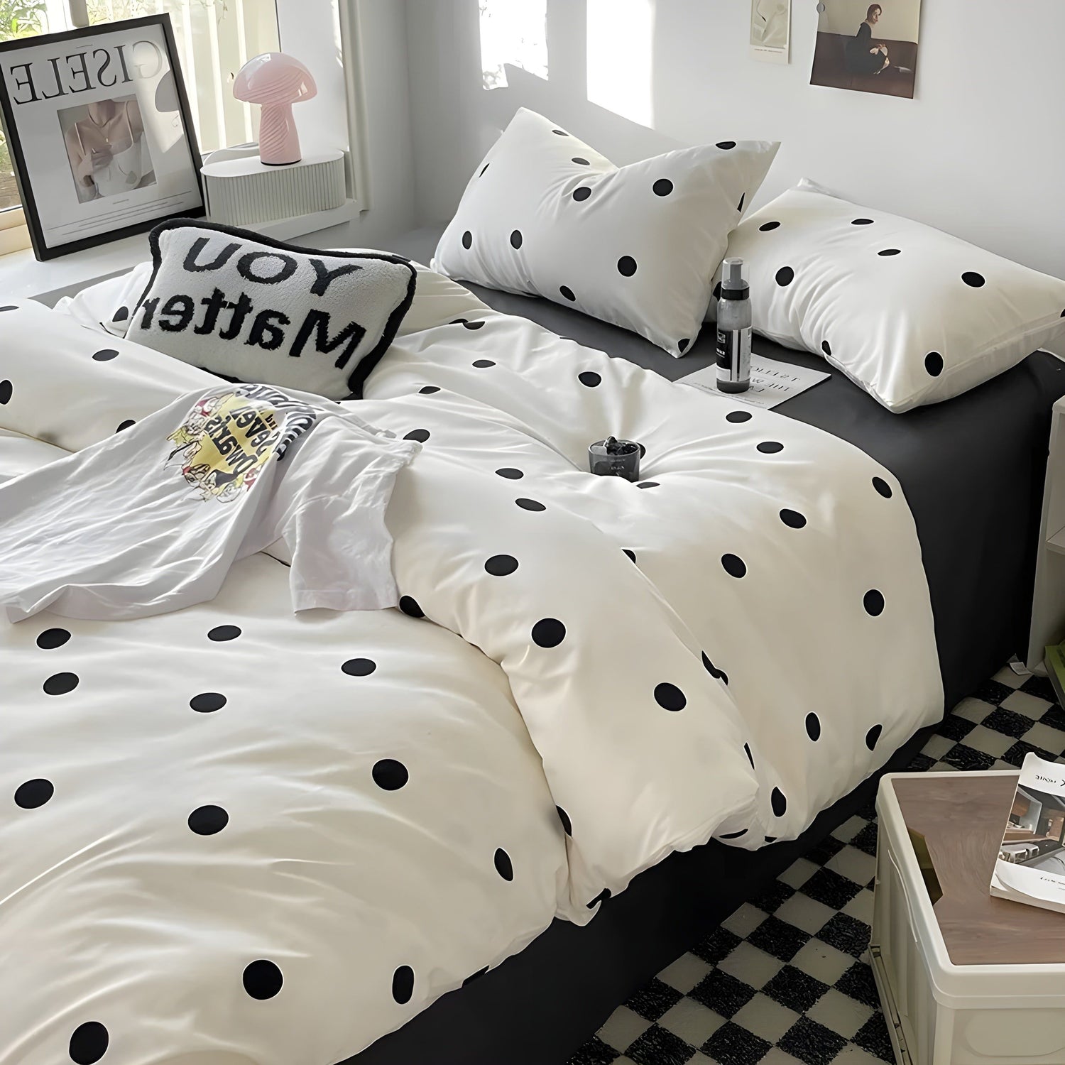 PureLoom Sängkläder Set - Modernt hudvänligt sängkläder set (1 täcke + 1 lakan + 2 örngott)