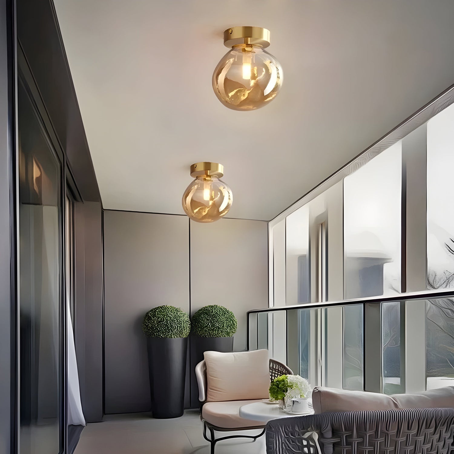 LustroCeil Light - Minimalistisk Glas-Taklampa