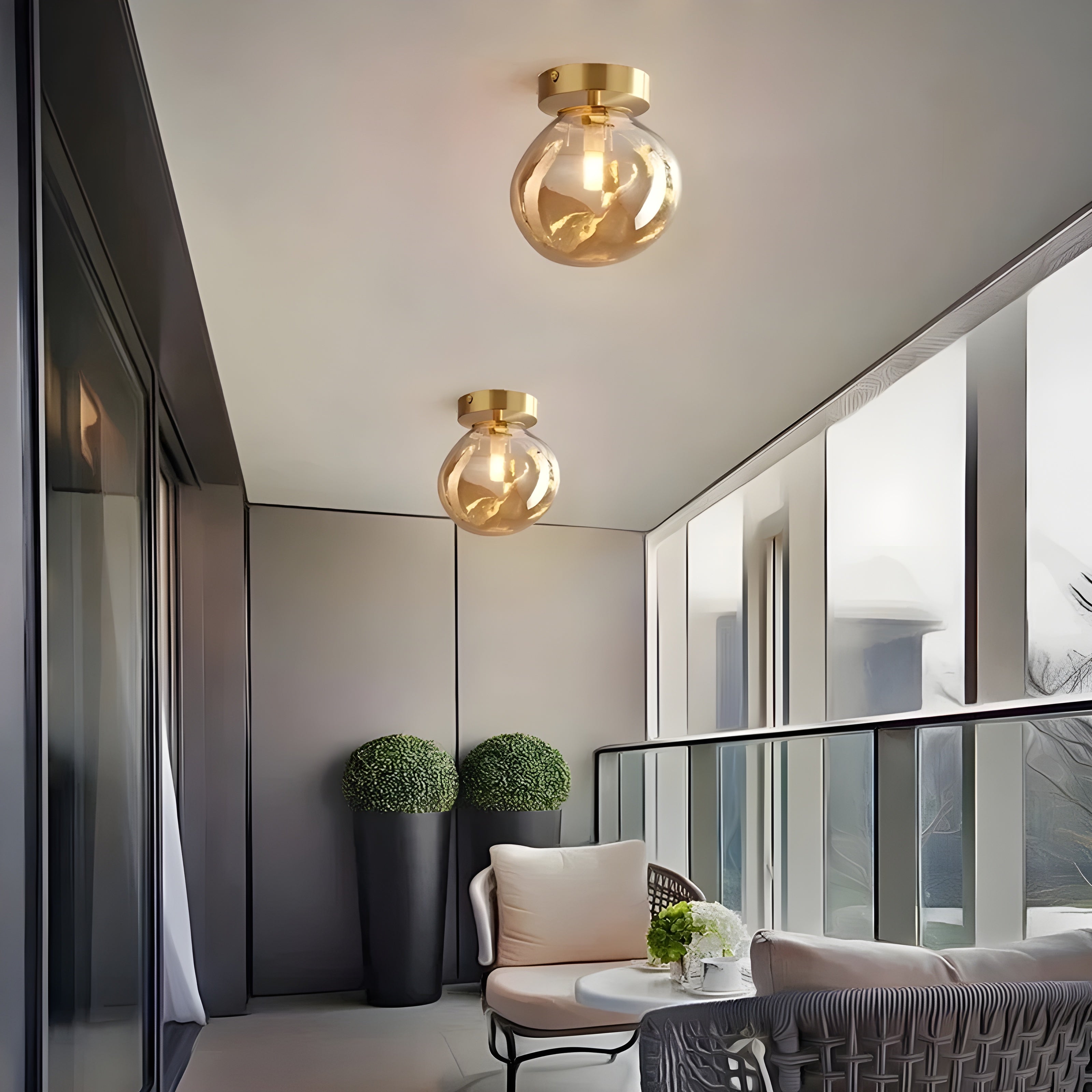 LustroCeil Light - Minimalistisk Glas-Taklampa