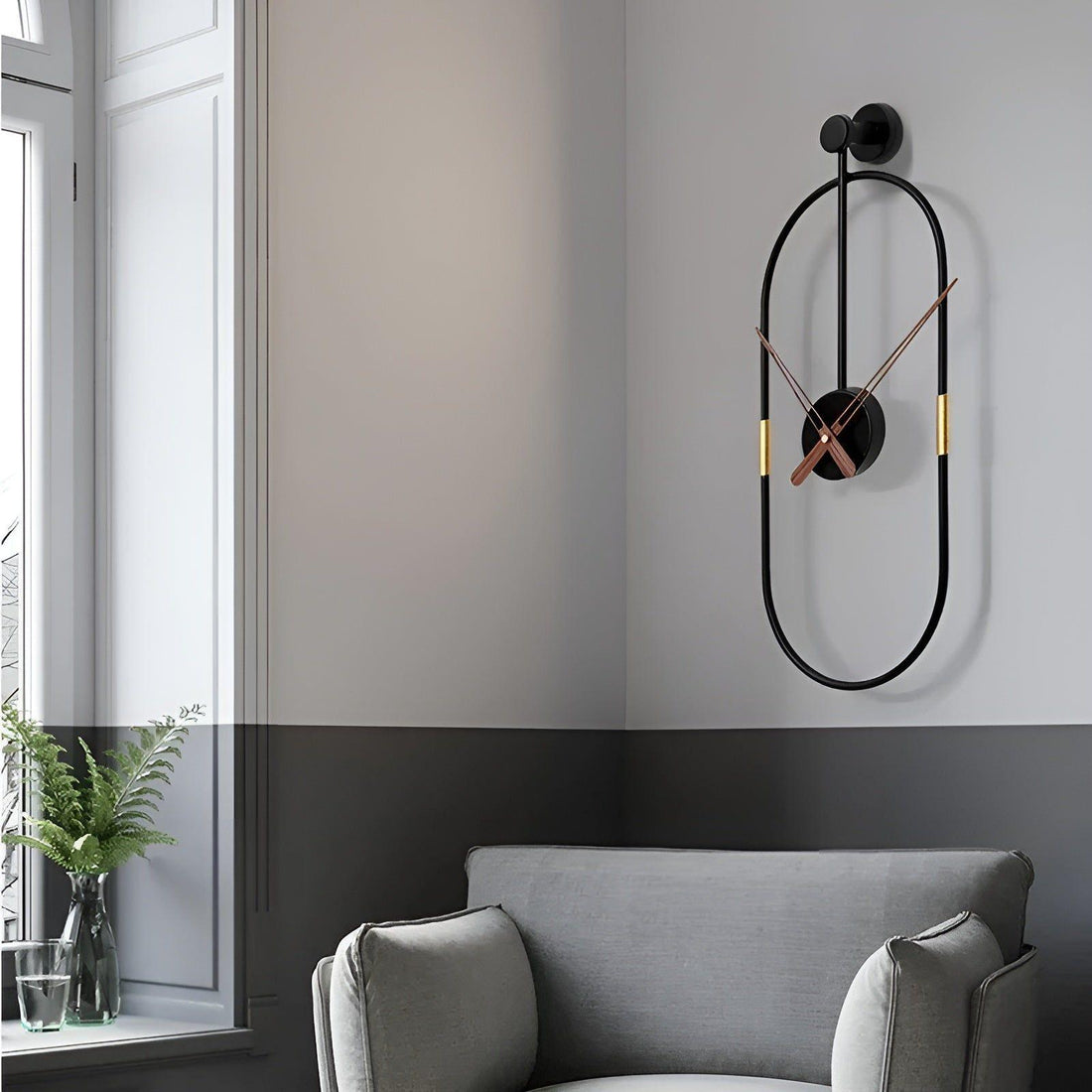 IronArt Klocka - Minimalistisk Konstväggklocka i Metall