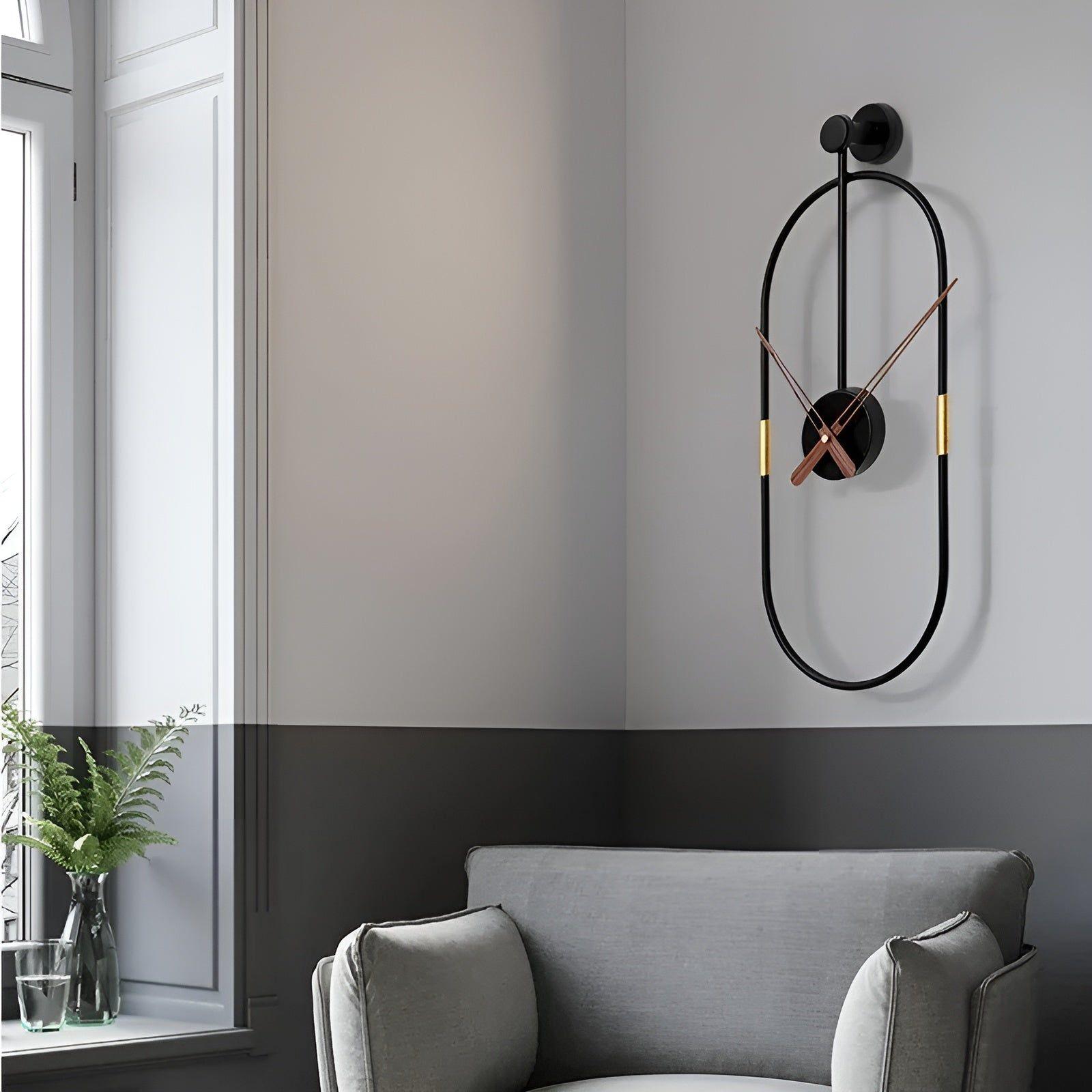 IronArt Klocka - Minimalistisk Konstväggklocka i Metall