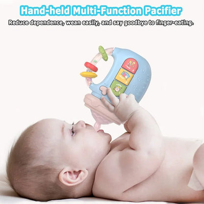 Musical napp med bitleksak och rassel