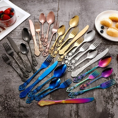 LuxeDining Bestick Set - Rostfritt Stål Diskmaskinssäkert Bestick Set