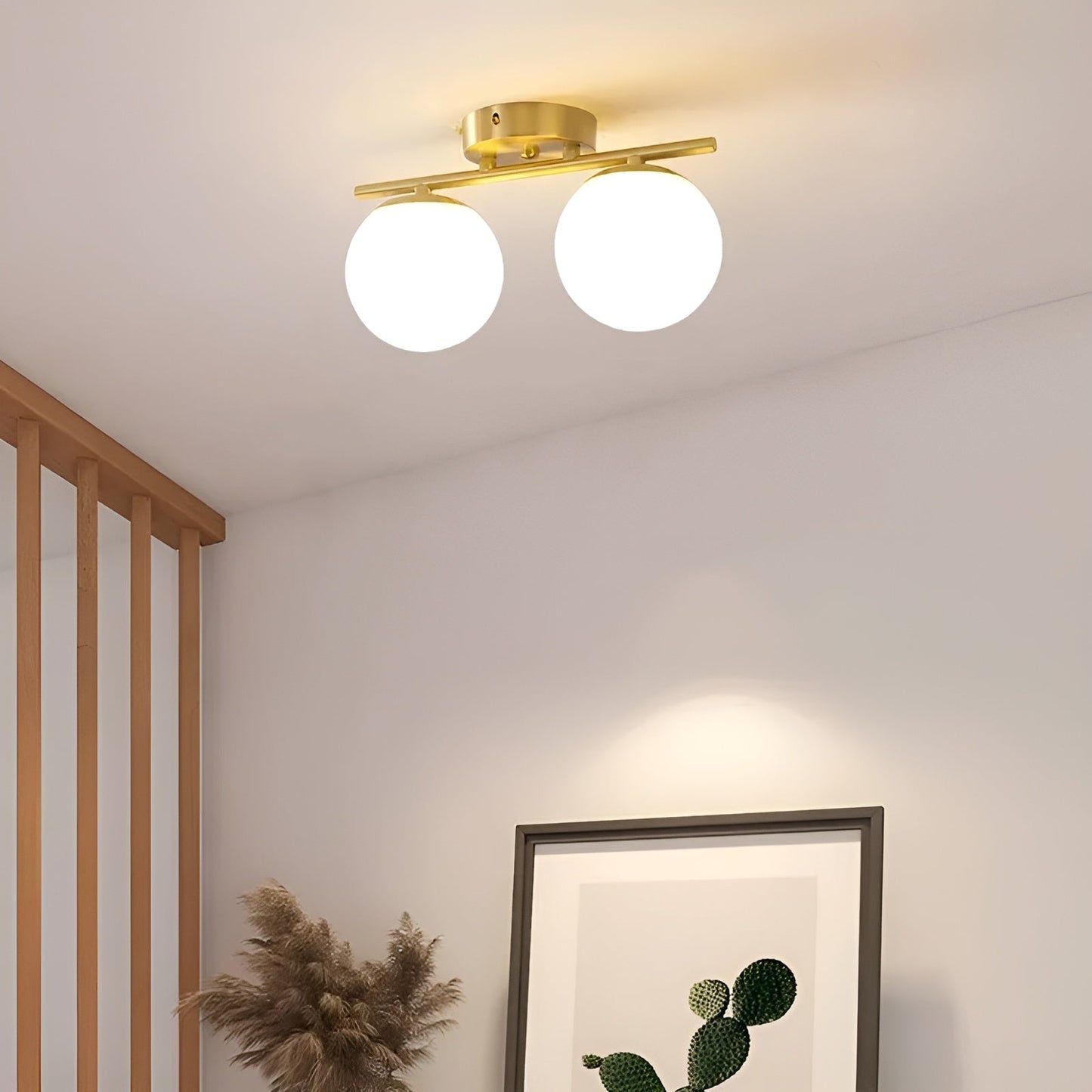 LED-taklampa i glas – Nordisk design | För vardagsrum & sovrum