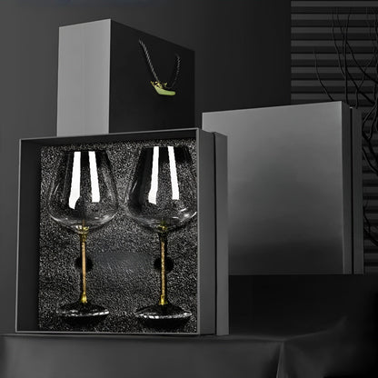 Kristallglas i 2-pack – Eleganta vinglas | Höga &amp; Lyxiga för fester &amp; evenemang
