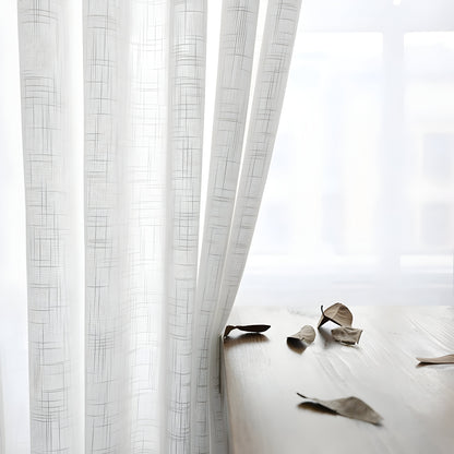 HikariVeil Gardiner - Japansk Stil Halvgenomskinliga Integritetsgardiner