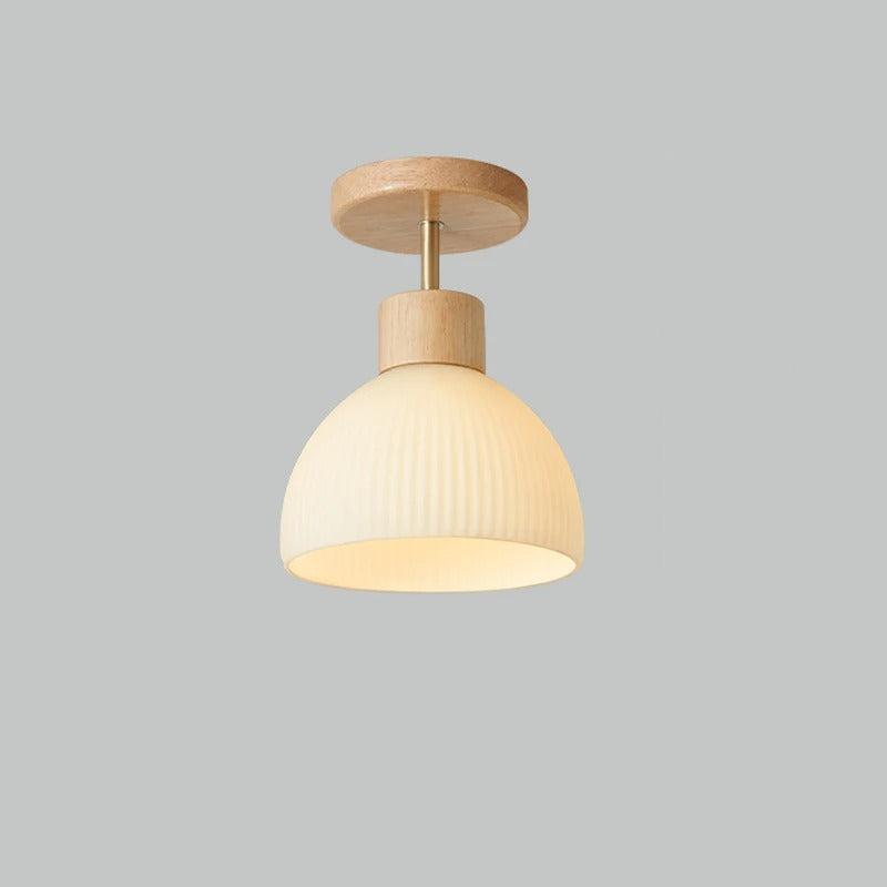 ZenWood - Nordisk Japansk Plafondlampa med Trädetaljer
