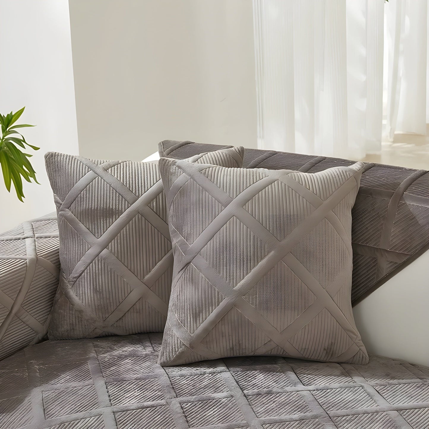 CorduroyComfort Täckning - Lättsam, Halkfri Sammetsofaöverdrag