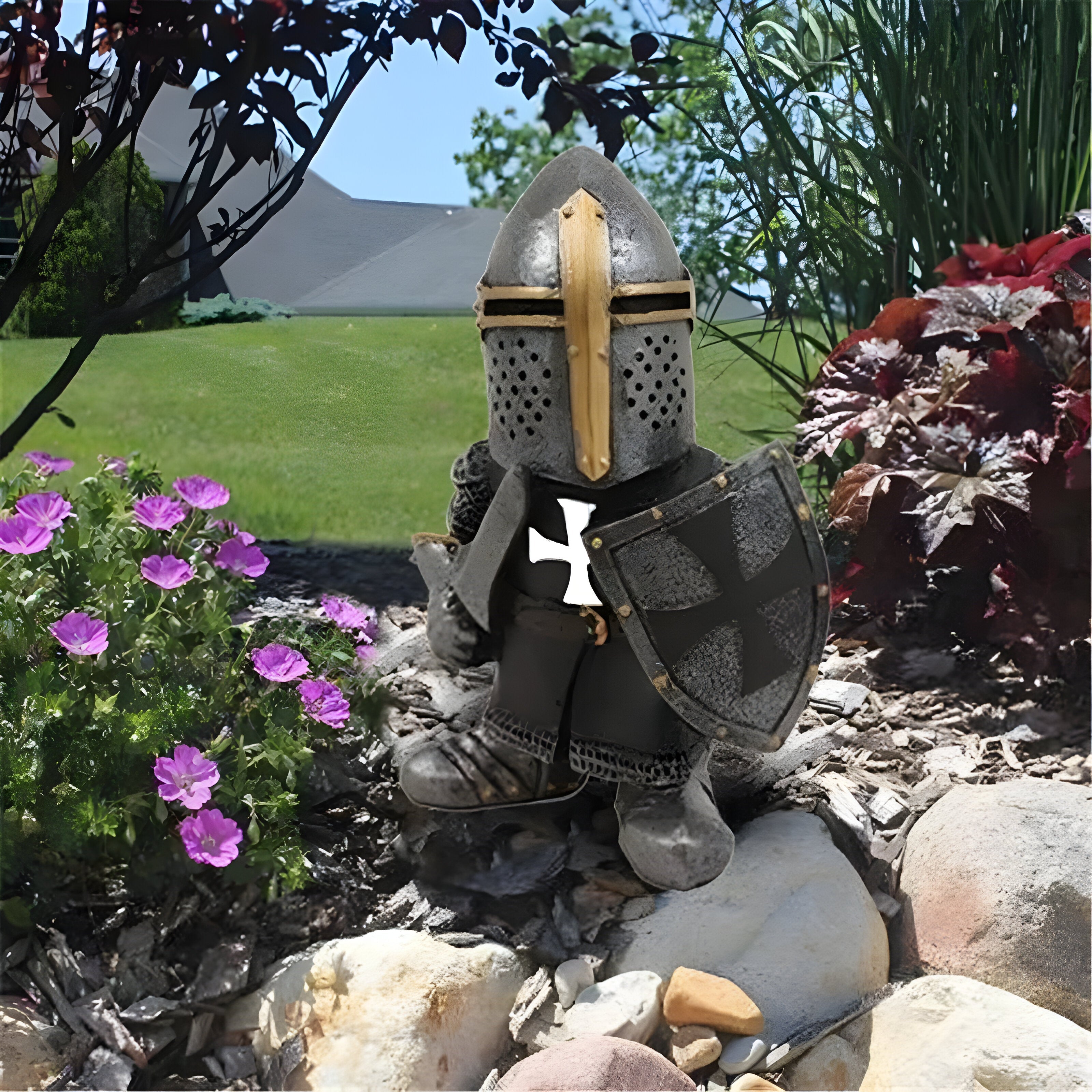 NobleKnight Staty - Miniatyr Riddare Trädgårdsstaty