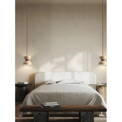 GlowZen Lampa - Rumsinredning Travertin LED Pendellampor - Wabi Sabi