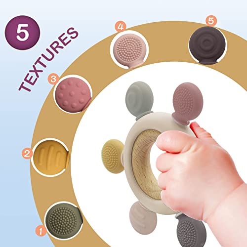 Baby Bit Toy Manufactured from Wood and Silicone