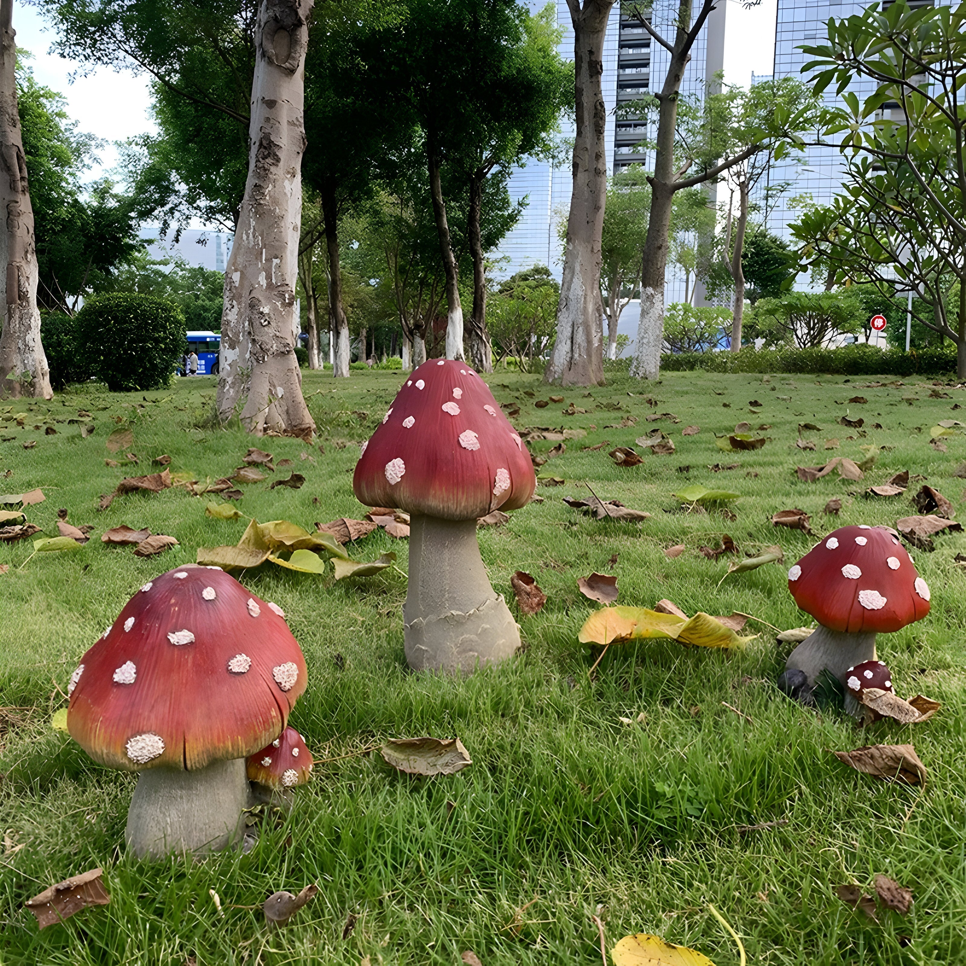 TerraShroom Dekor - Kreativ Svamp Trädgårdsdekoration för Utomhus