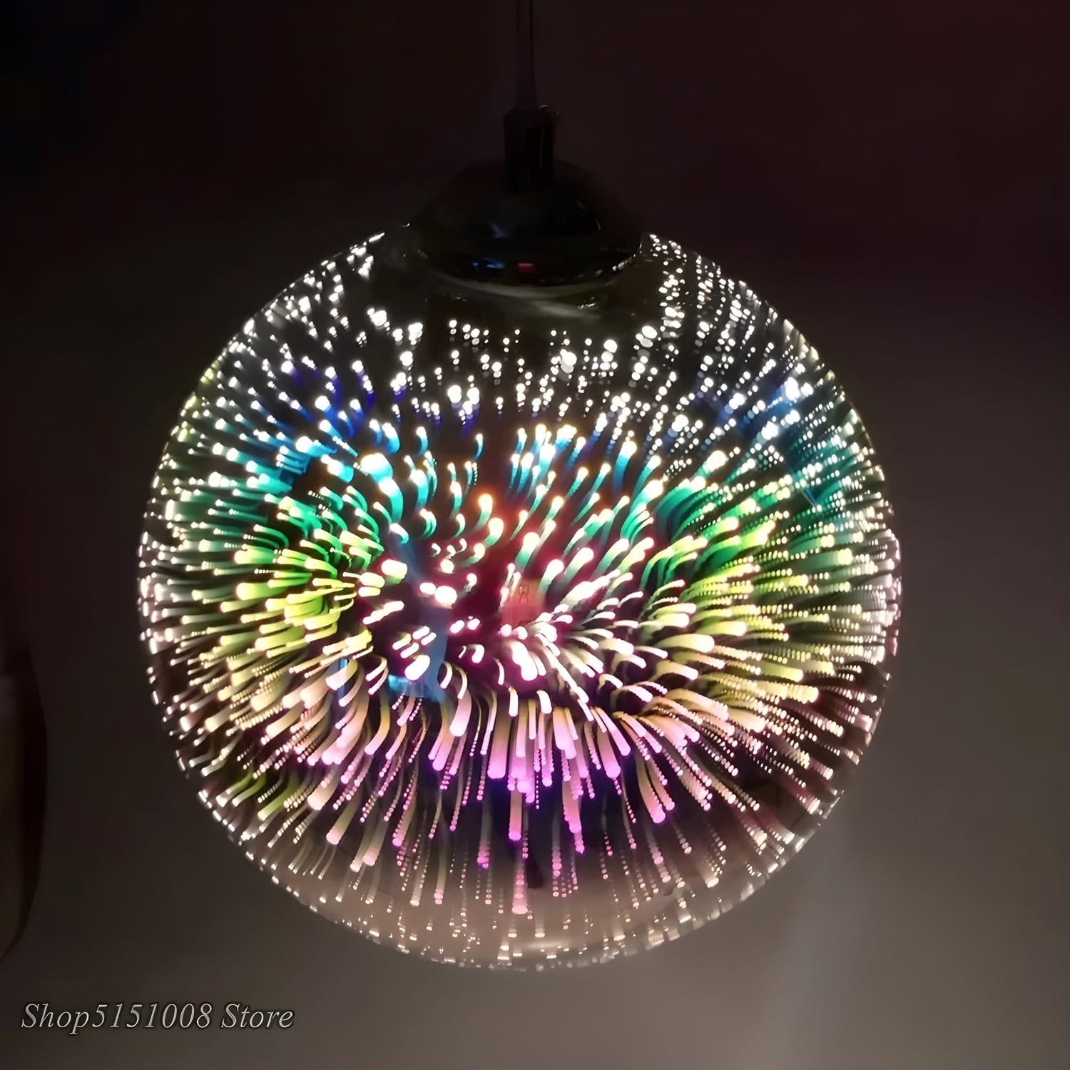 Pendellampa med fyrverkerieffekt – Dekorativ 3D-glödlampa för mysigt vardagsrum