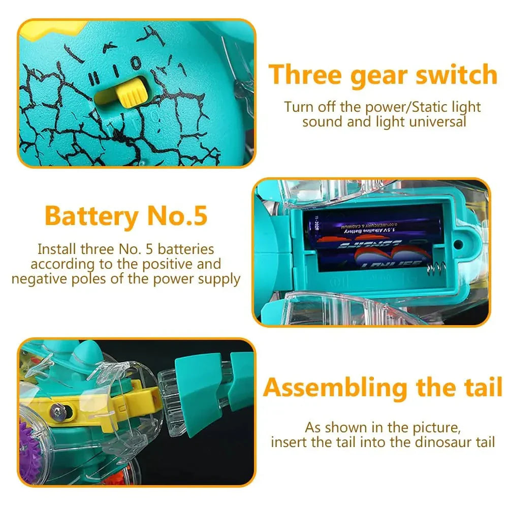 Glödande Dino Äventyrsleksak