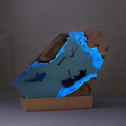 OceanGlow - Förvandla Ditt Rum Med Havets Lugna Ljusdjup