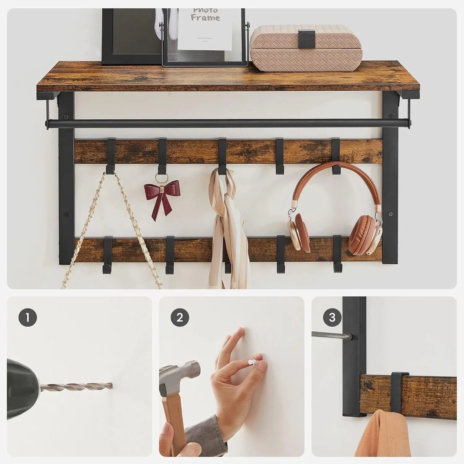 RackFusion Hook – Vasagle Väggskåp med Krokar