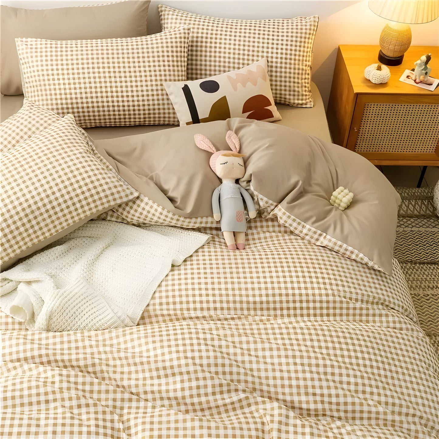 CheckeredDream sängklädesset - Avslappnad rutig sängklädesset