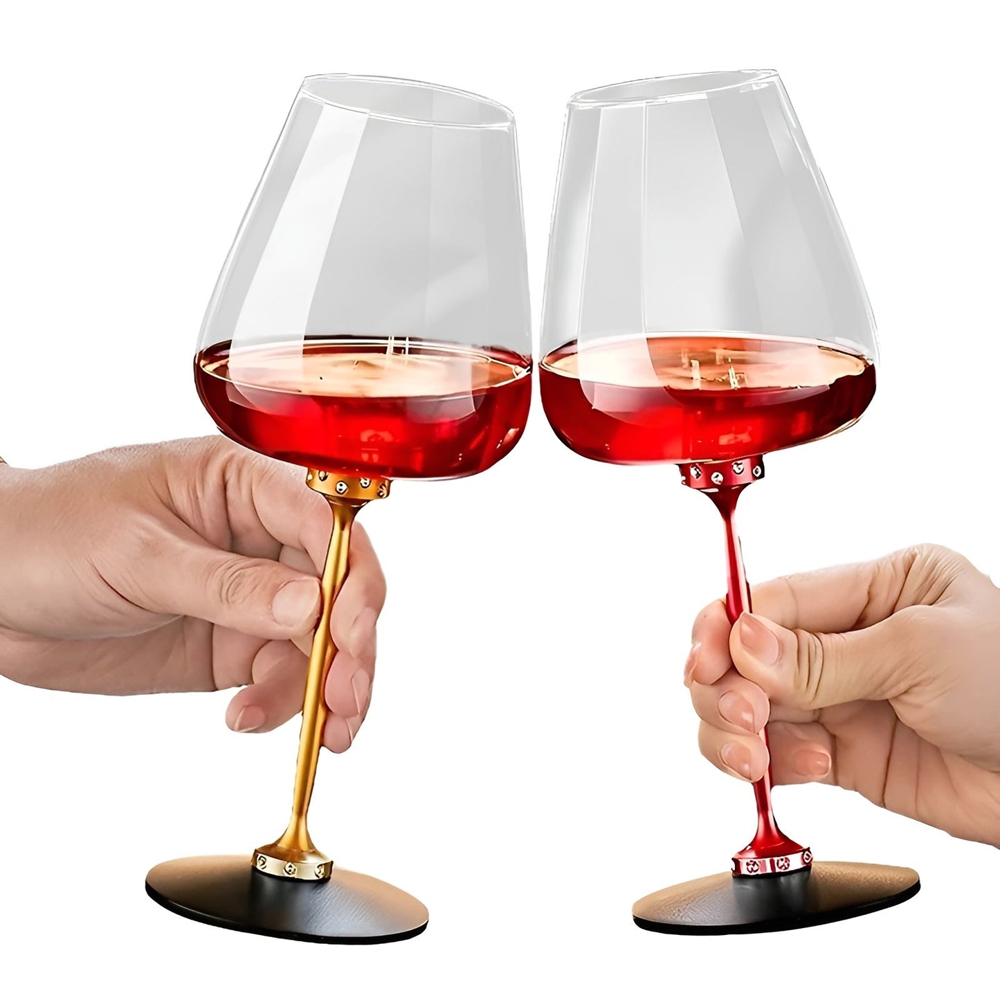 Roterande kristallglas – Stilig dricksglas för vin, whiskey & cocktails | Perfekt för fester & hemmabar