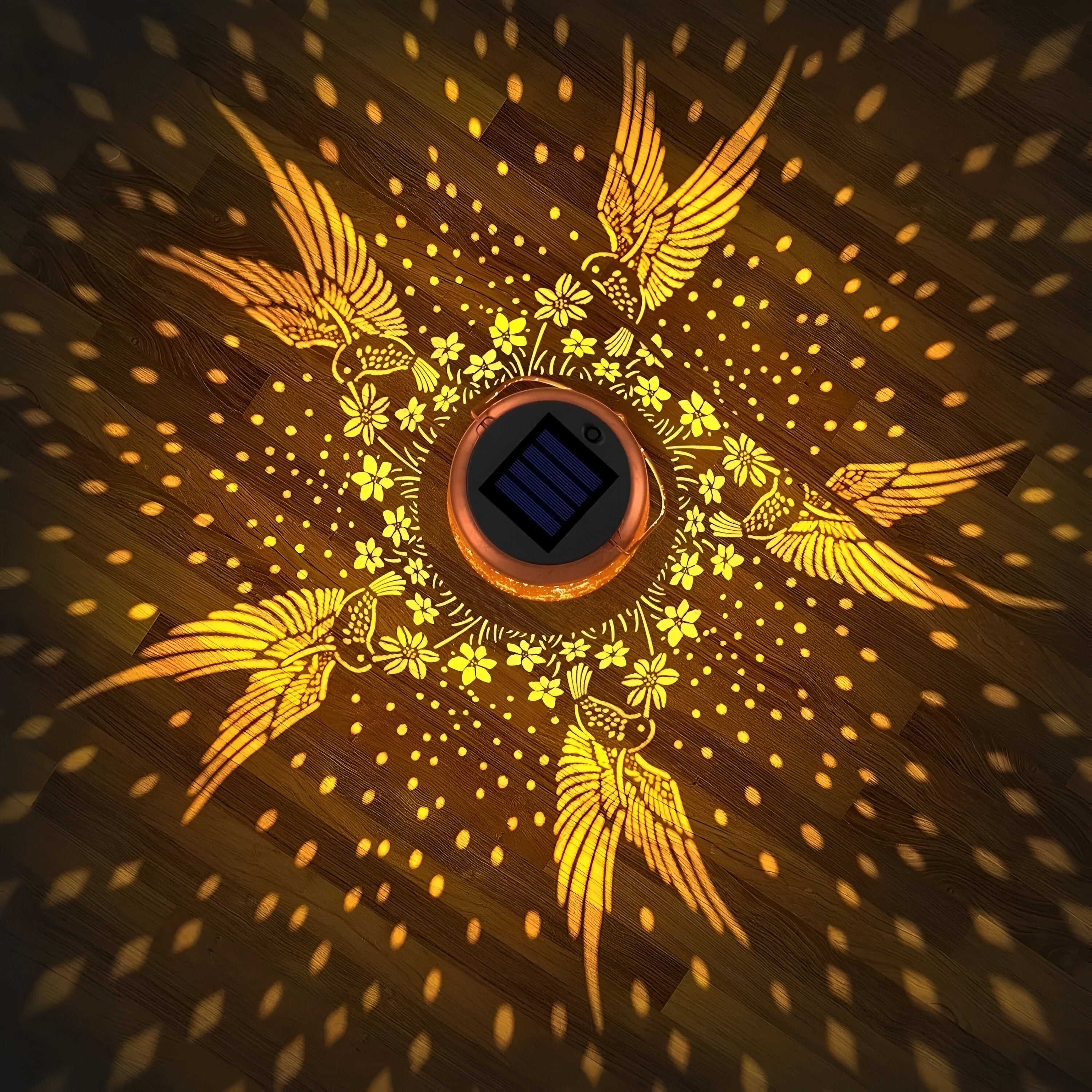 GlowWing Haven - Solar-Hummingbird-Garden Lantern