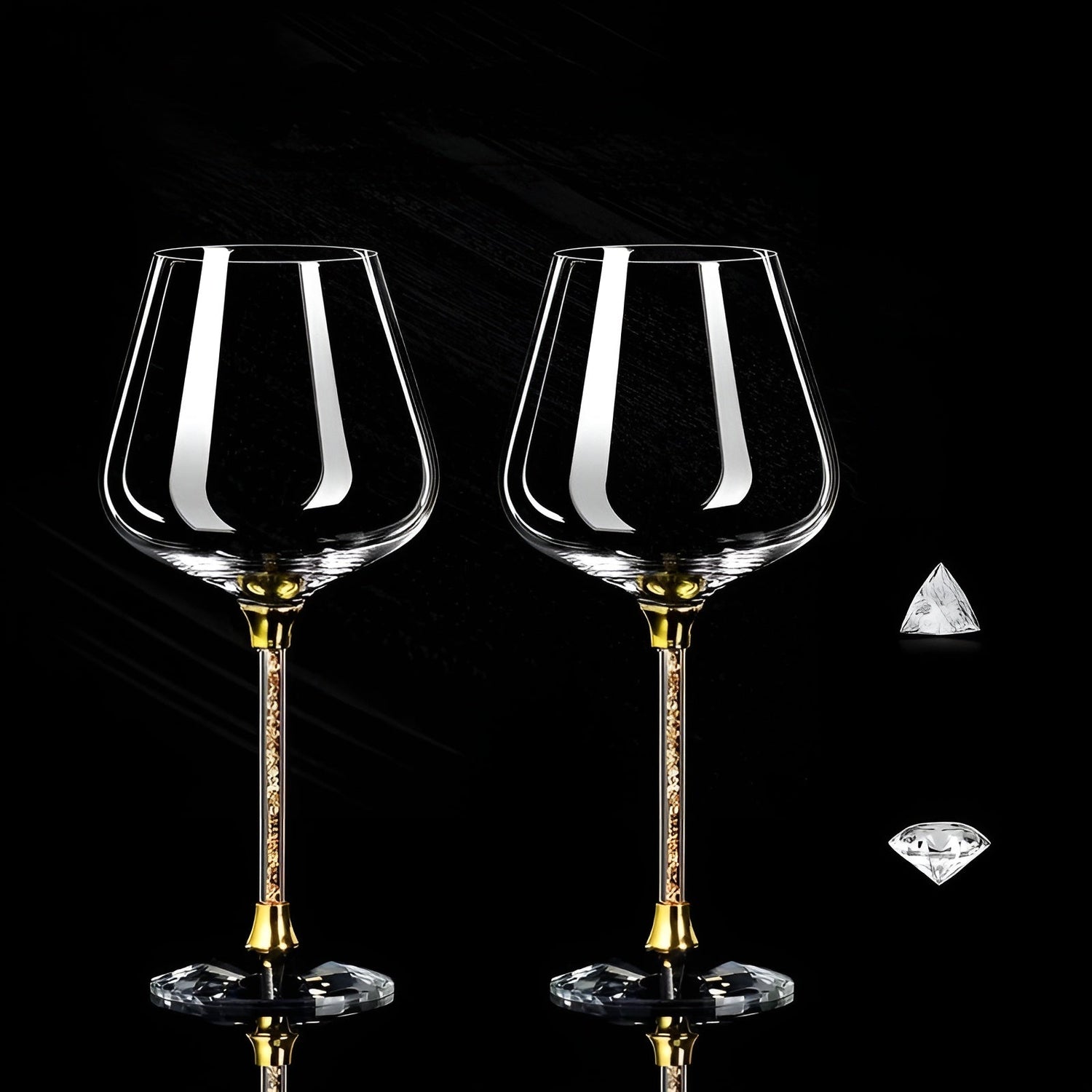 Kristallglas i 2-pack – Eleganta vinglas | Höga &amp; Lyxiga för fester &amp; evenemang